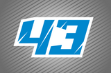 Full Colour Printed Number Decal - Forty Three Style