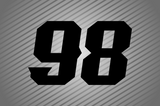 Contour Cut Number Decal - Ninety Eight Style